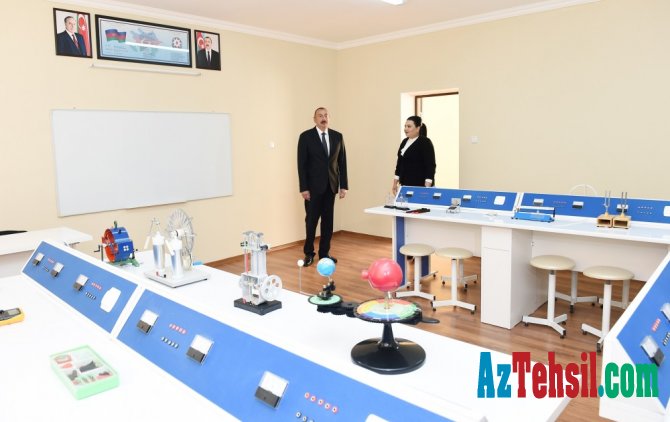 Prezident 227 saylı tam orta məktəbin açılışını etdi - FOTOLAR