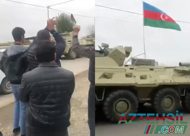 Azərbaycan ordusunun zirehli texnikaları Ağdama aparılır - VİDEO