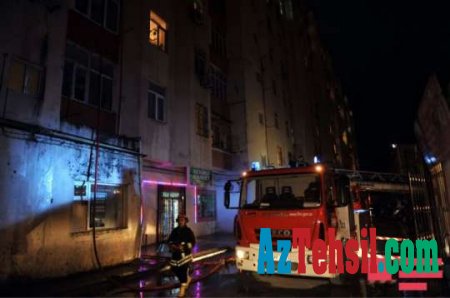 Bakıda BDU müəllimlərinin yaşadığı binada yanğın söndürülüb - YENİLƏNİB (FOTO/VİDEO)