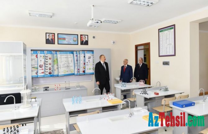 Prezident Bakıda 257 nömrəli məktəbin yeni korpusunun açılışında iştirak edib - YENİLƏNİB