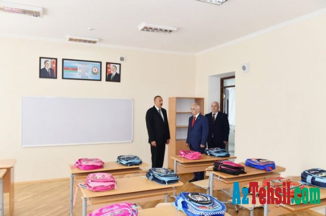 Prezident Bakıda 257 nömrəli məktəbin yeni korpusunun açılışında iştirak edib - YENİLƏNİB