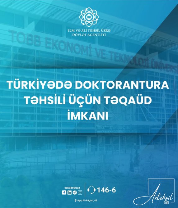 Türkiyədə doktorantura təhsili üçün təqaüd imkanı