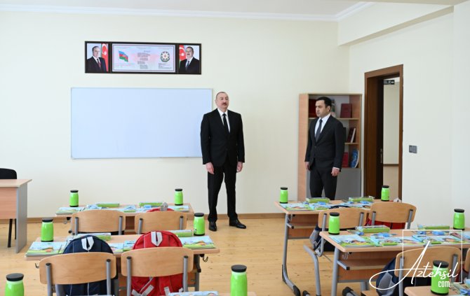 Prezident “Talıstan” liseyinin  açılışında iştirak edib