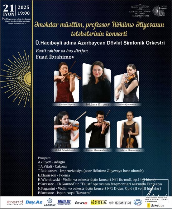 Filarmoniyada tələbələrin violin konserti keçiriləcək