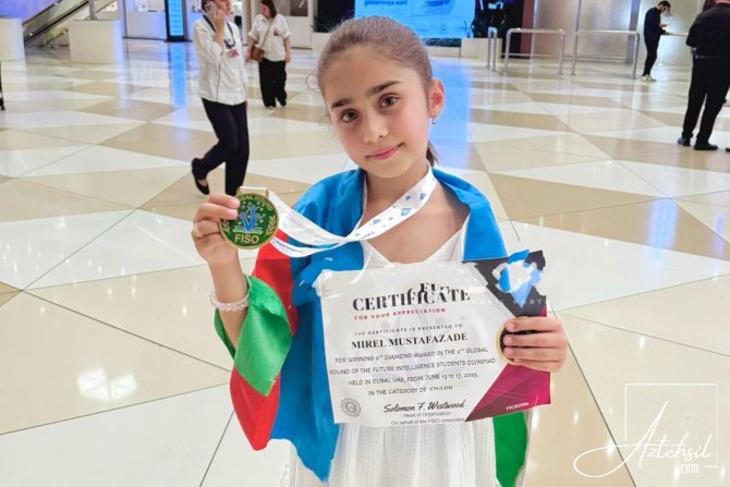 Azərbaycanlı məktəbli beynəlxalq olimpiadada qızıl medal QAZANIB
