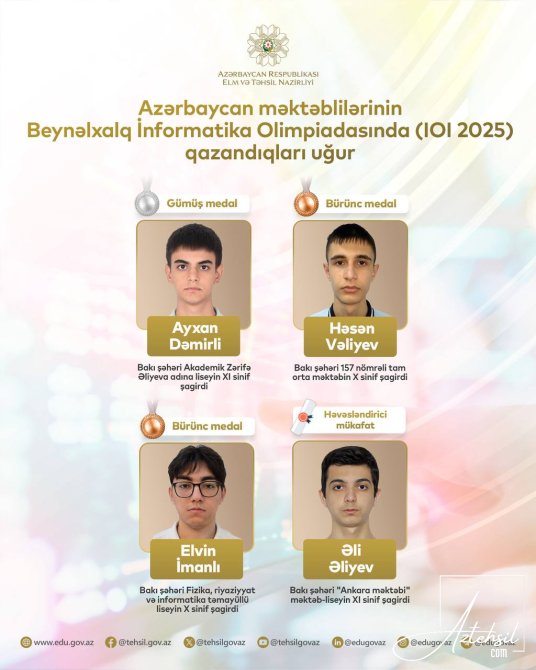 Məktəblilərimizdən möhtəşəm NƏTİCƏ