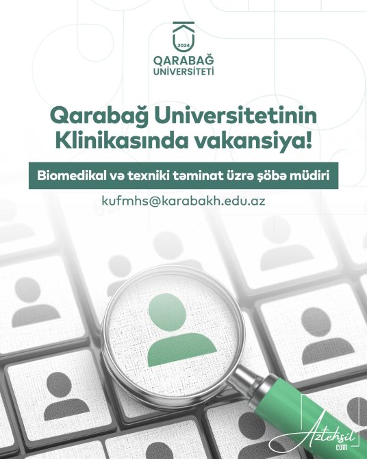 Qarabağ Universiteti vakansiya elan edir