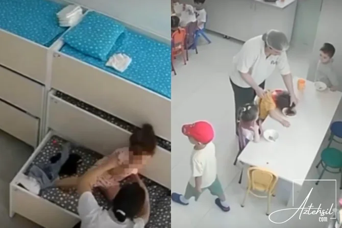 Bakıda məşhur uşaq bağçasından ŞOK GÖRÜNTÜLƏR yayılıb